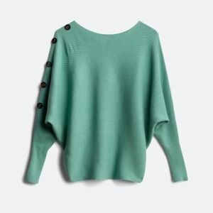Faith & Zoe Ribbed Dolman Sweater